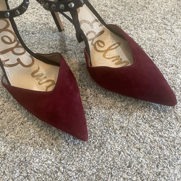 Sam Edelman Two Tone Studded High Heels - Picture 3 of 5